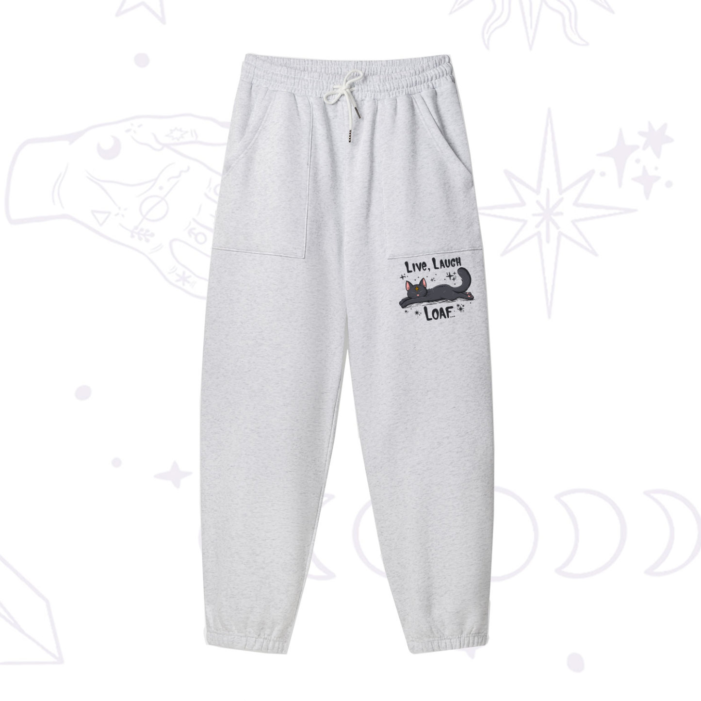 Purplehecate Live Laugh Loaf Fleece Sweatpants