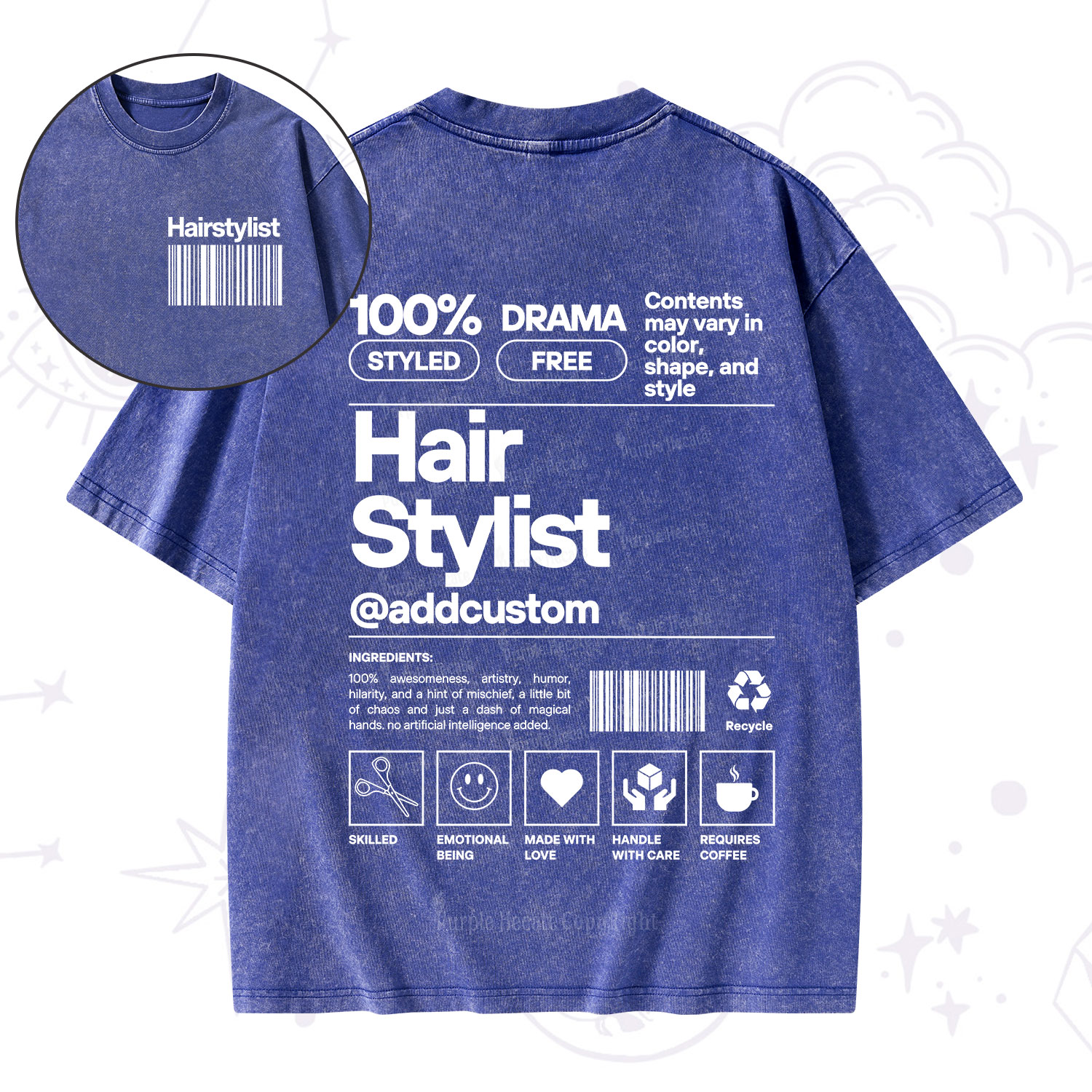 Purplehecate Hairstylist Washed T-Shirt