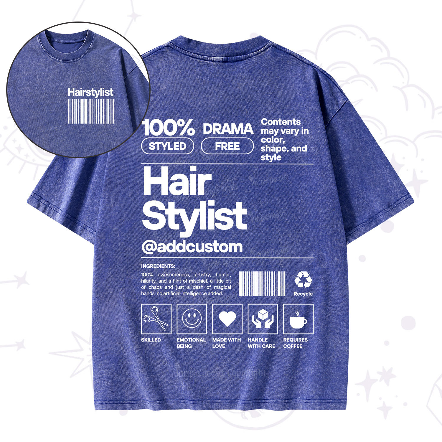 Purplehecate Hairstylist Washed T-Shirt