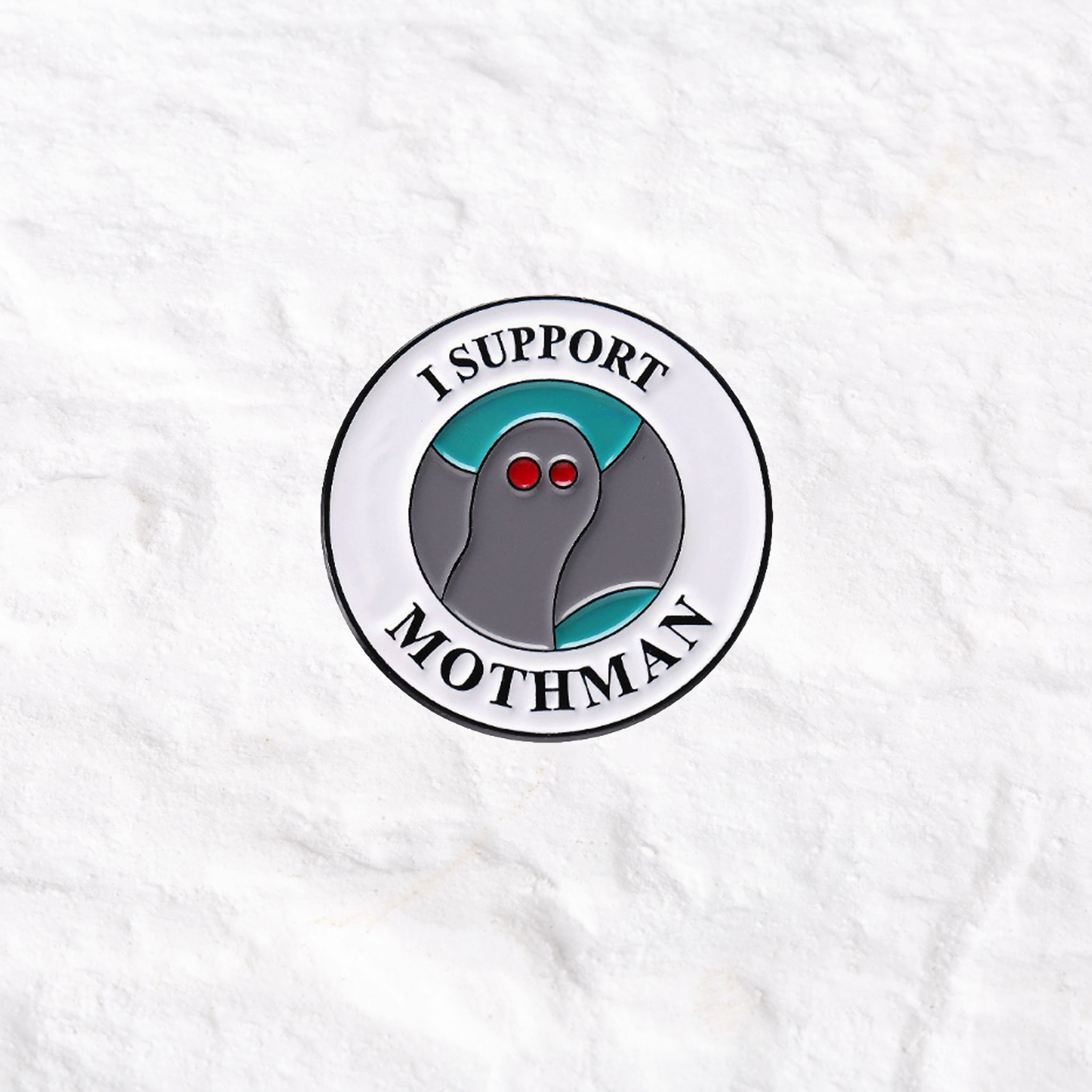 Purplehecate I Support Mothman Pin