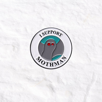 Purplehecate I Support Mothman Pin