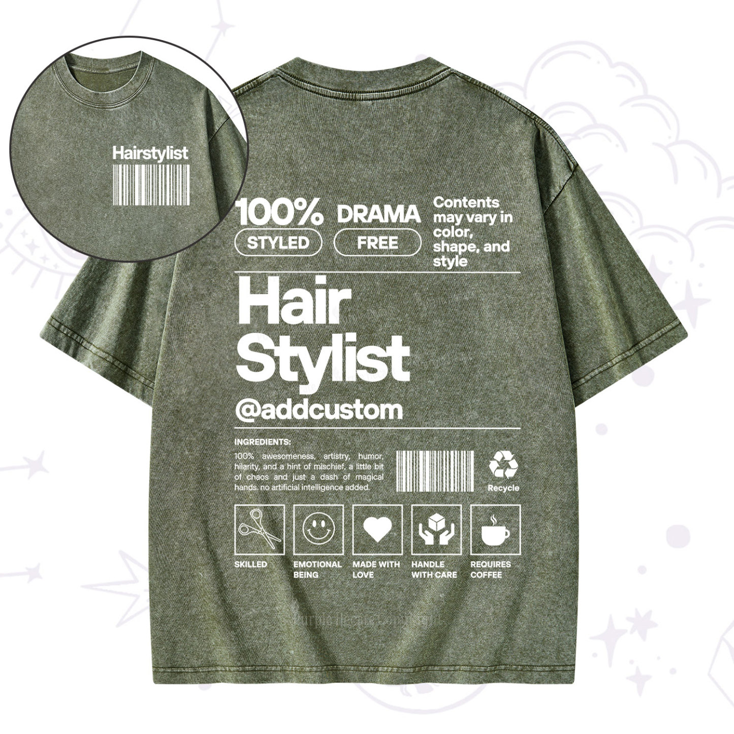 Purplehecate Hairstylist Washed T-Shirt