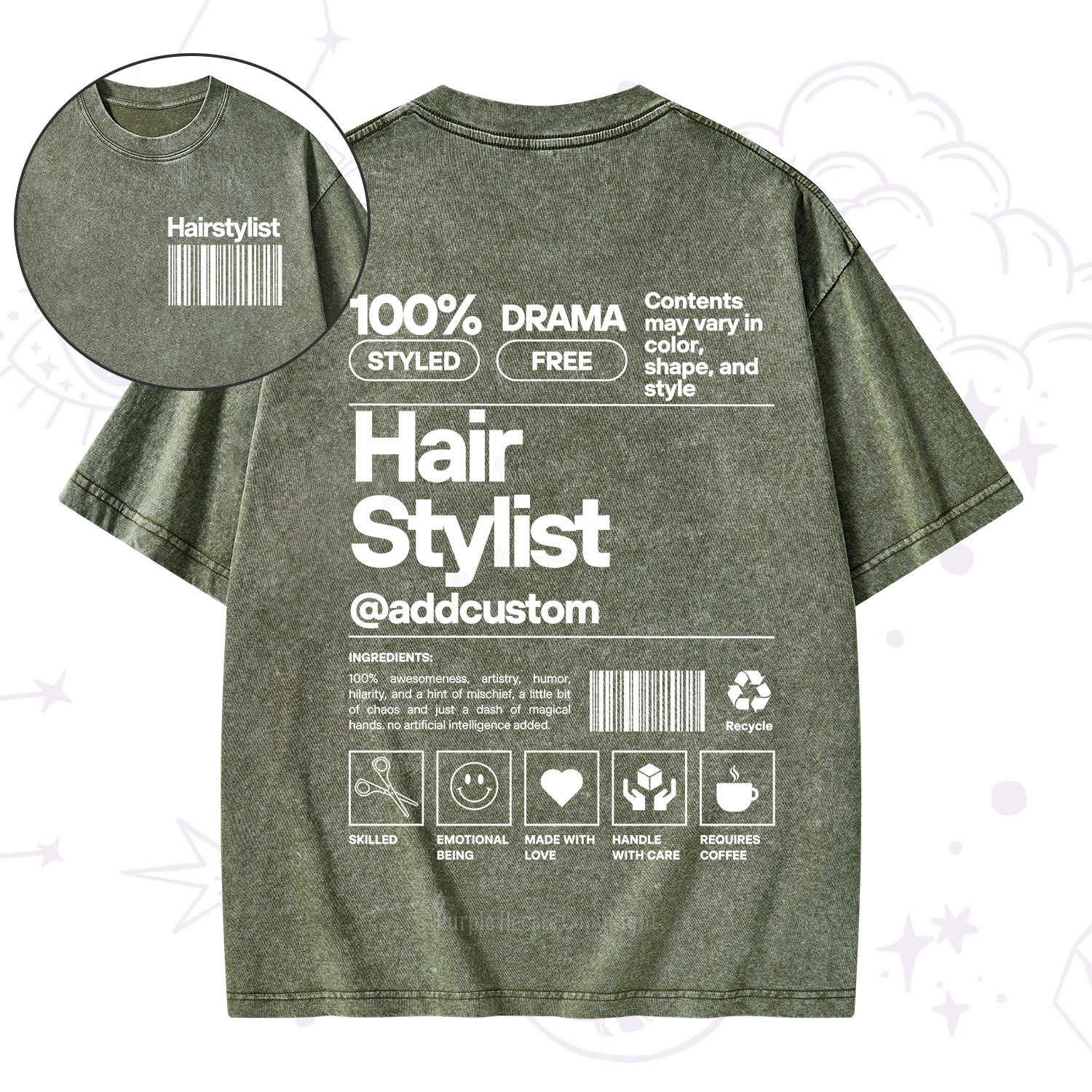 Purplehecate Hairstylist Washed T-Shirt