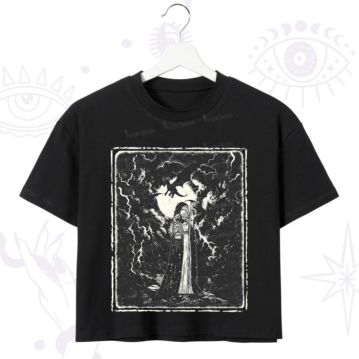 Purplehecate Witches of the Lightning Veil Crop T-Shirt