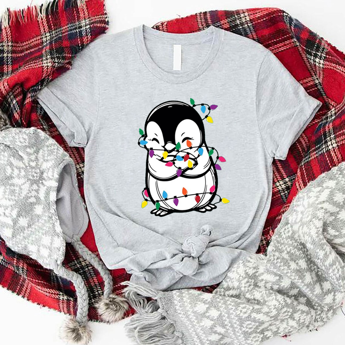Purplehecate Penguin Christmas Family Matching T-Shirts