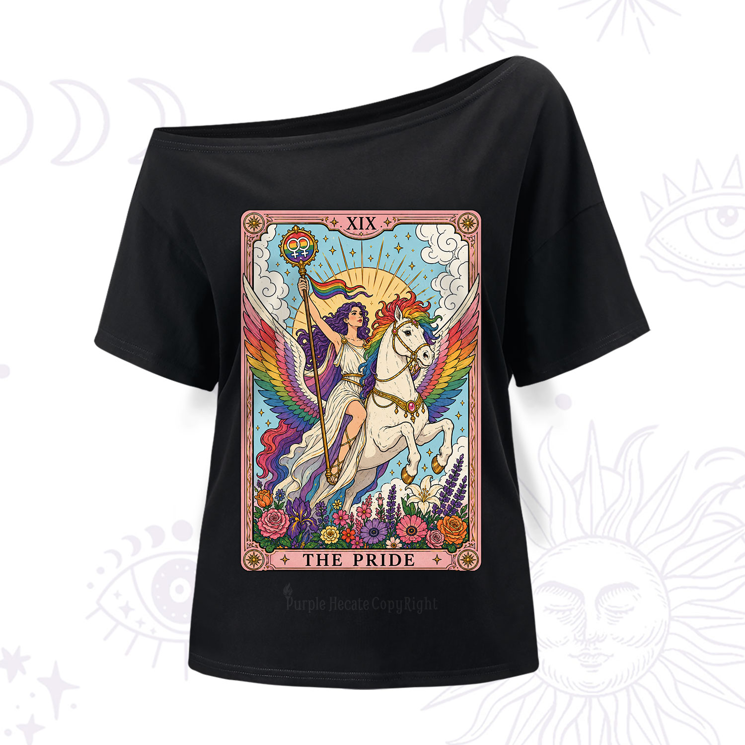 Purplehecate The Pride Tarot Card One Shoulder T-Shirt