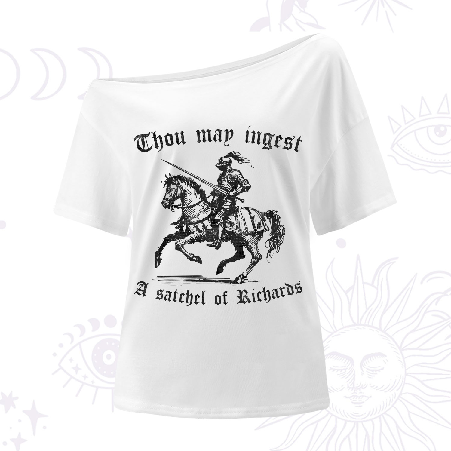 Purplehecate Thou May Ingest A Satchel of Richards One Shoulder T-Shirt
