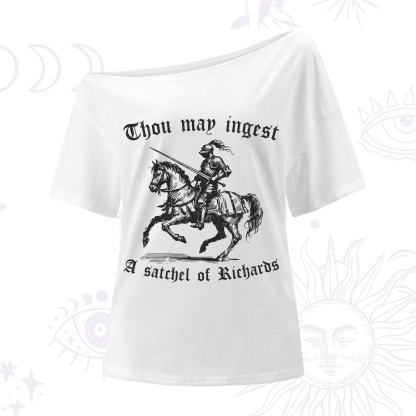 Purplehecate Thou May Ingest A Satchel of Richards One Shoulder T-Shirt