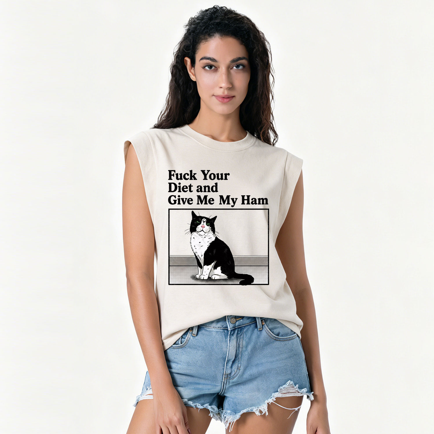 Purplehecate Fuck Your Diet and Give Me My Ham Vintage Washed Tank