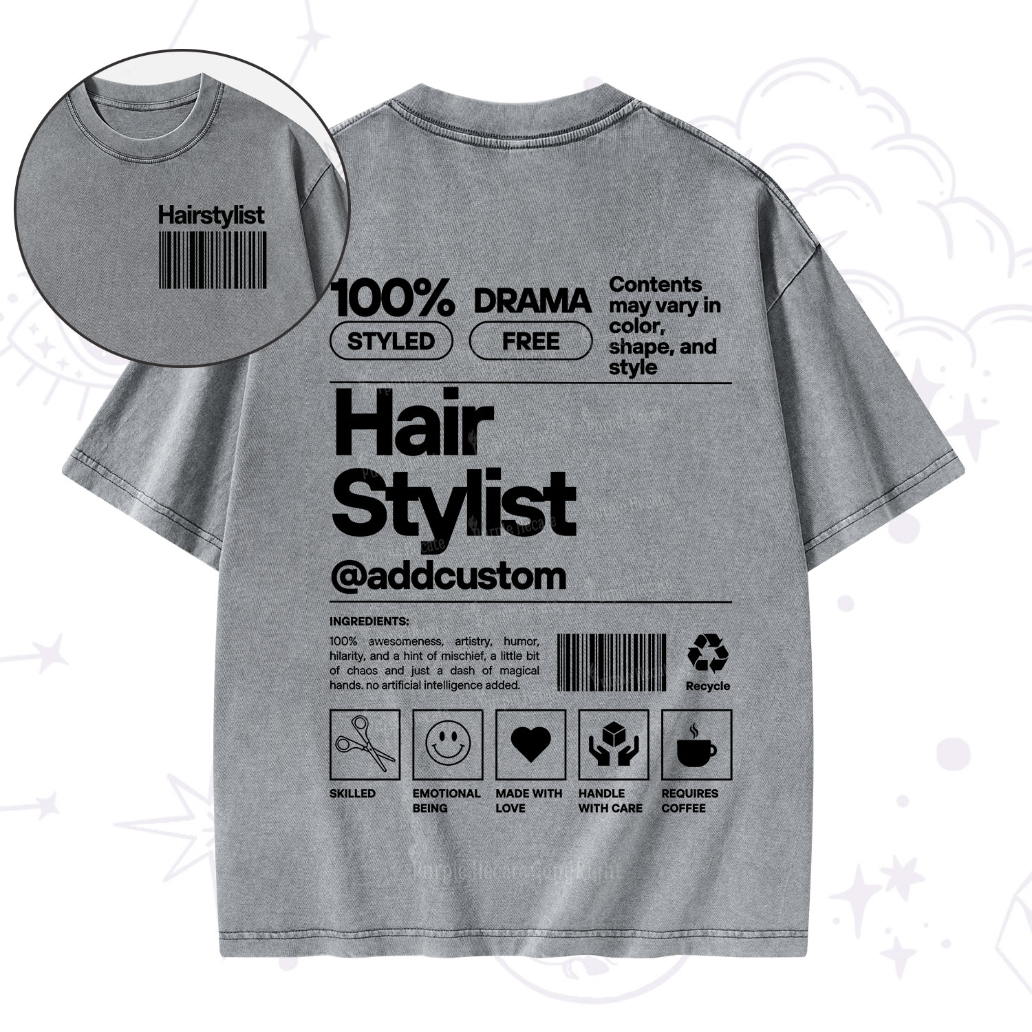 Purplehecate Hairstylist Washed T-Shirt