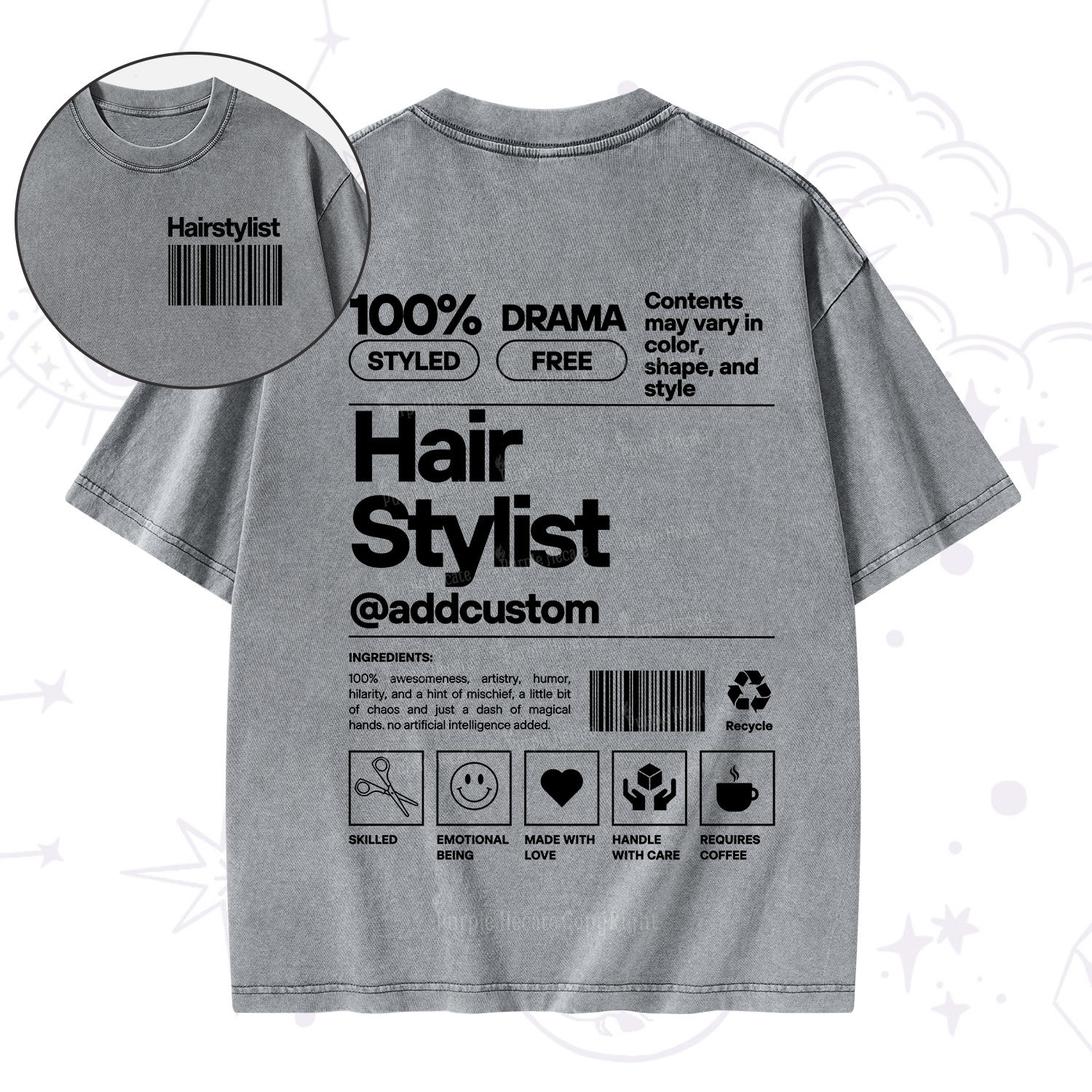 Purplehecate Hairstylist Washed T-Shirt