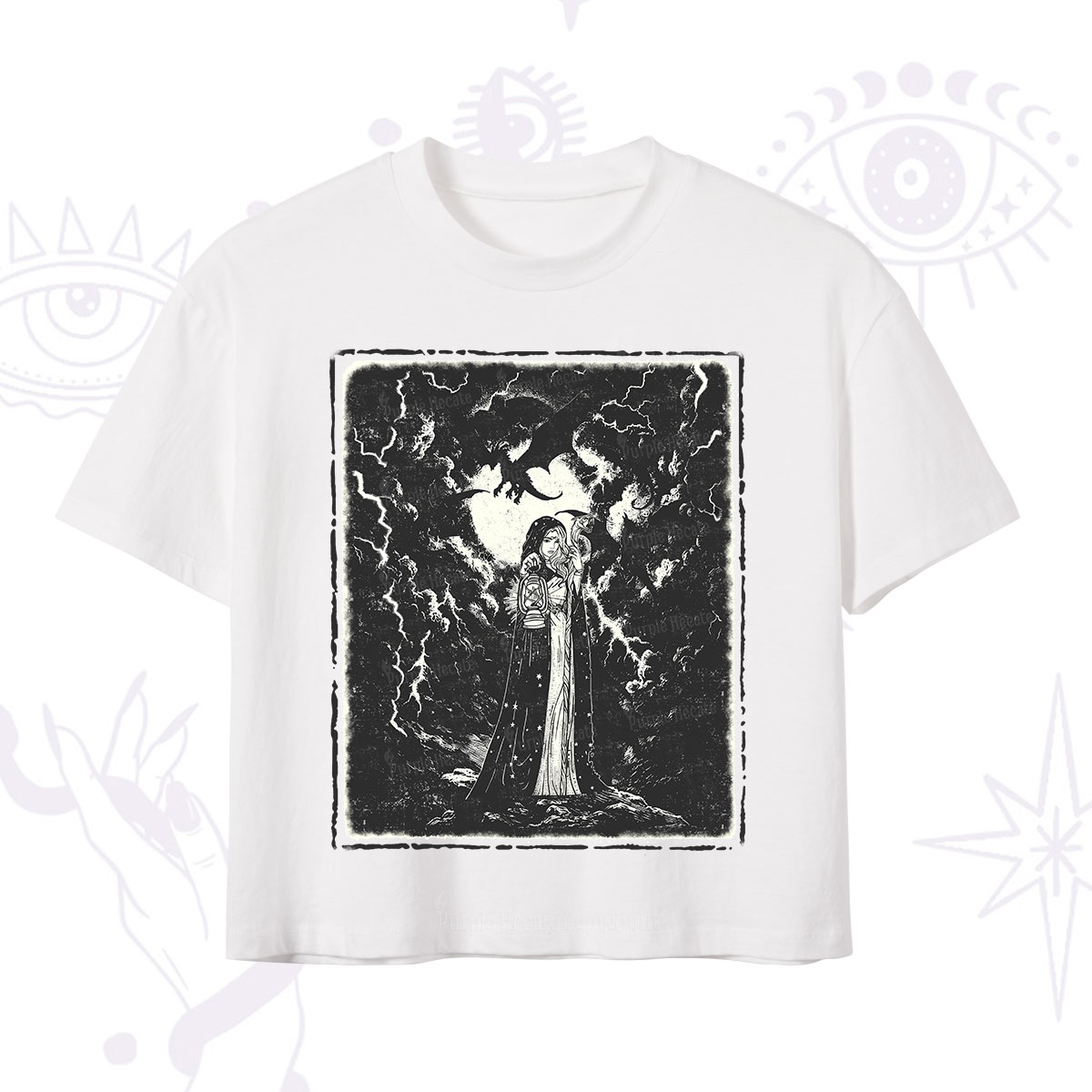 Purplehecate Witches of the Lightning Veil Crop T-Shirt