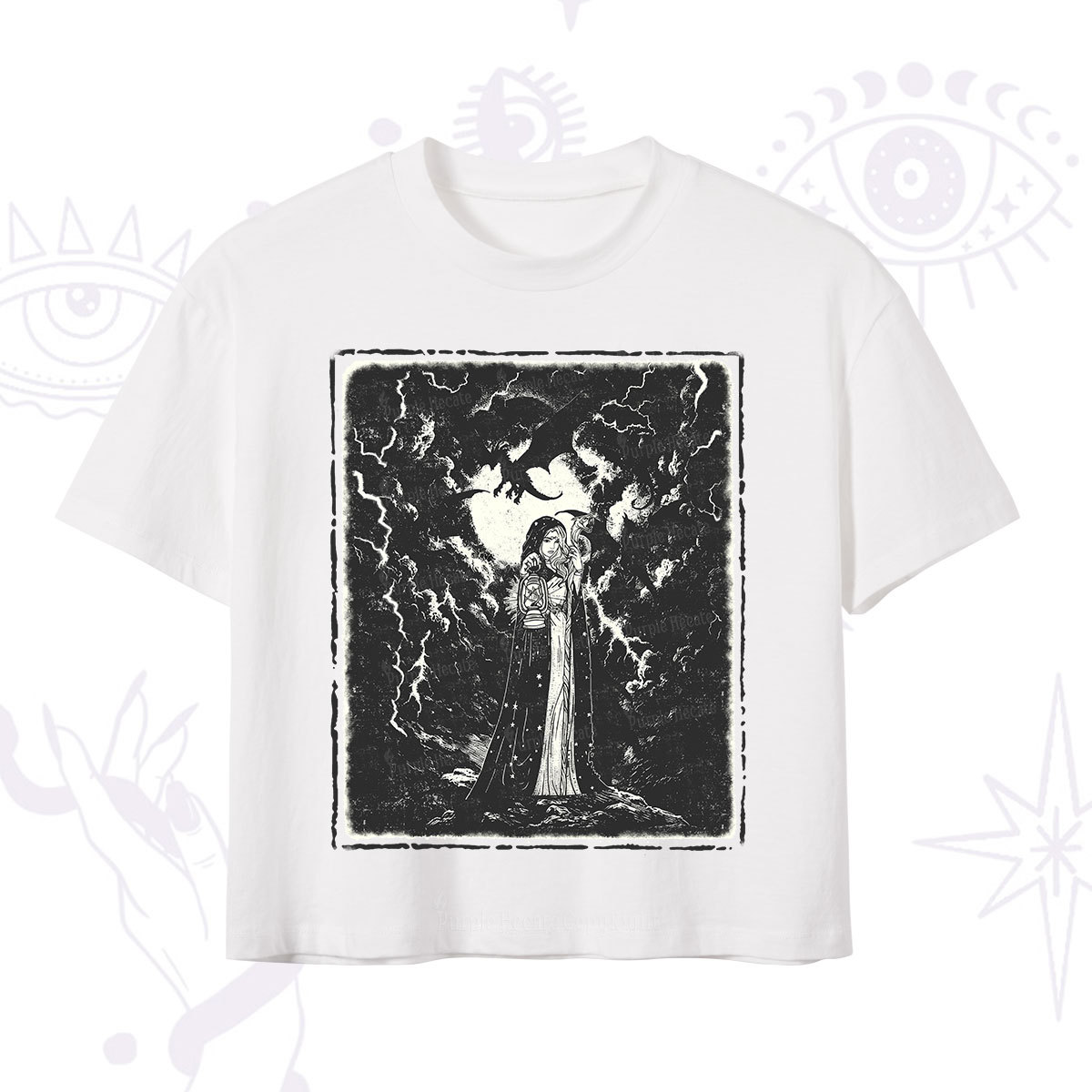 Purplehecate Witches of the Lightning Veil Crop T-Shirt