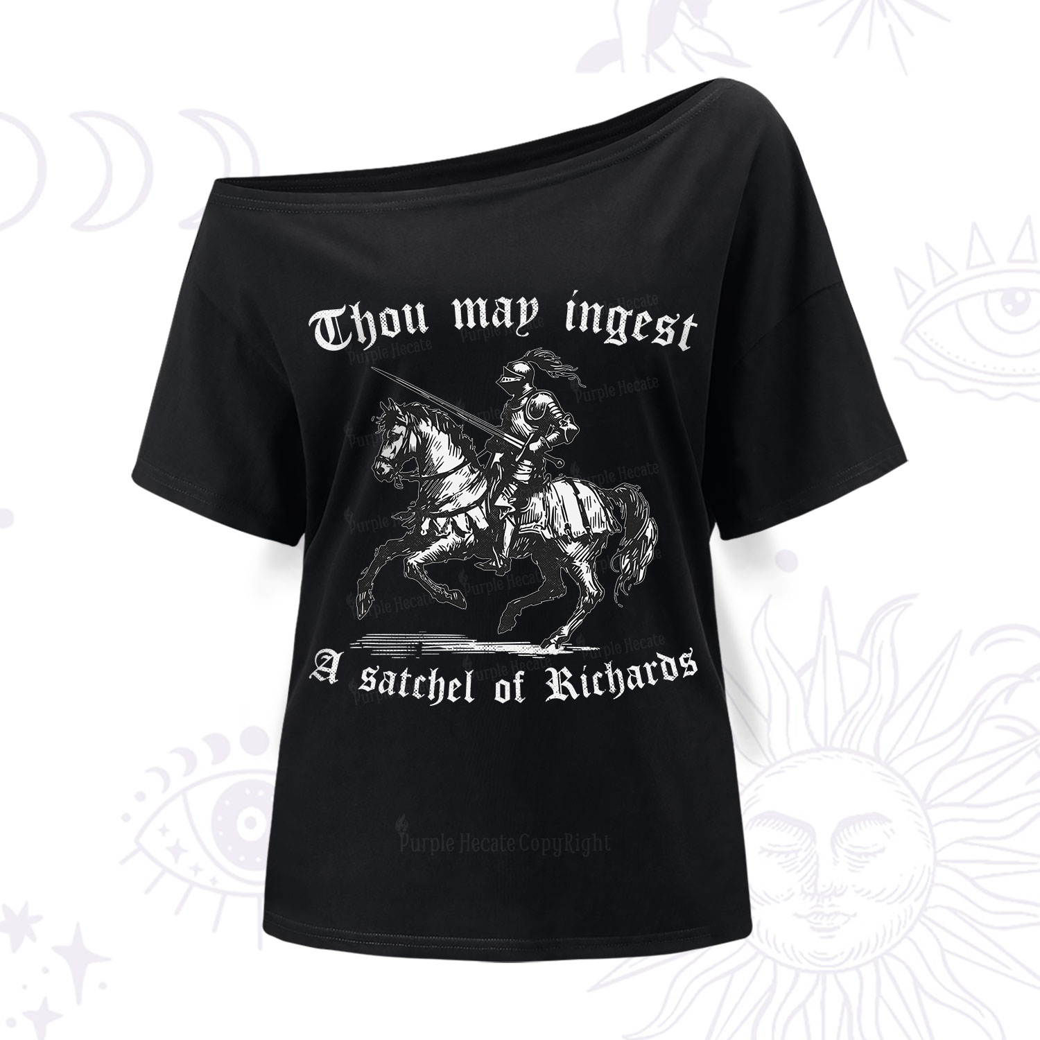 Purplehecate Thou May Ingest A Satchel of Richards One Shoulder T-Shirt