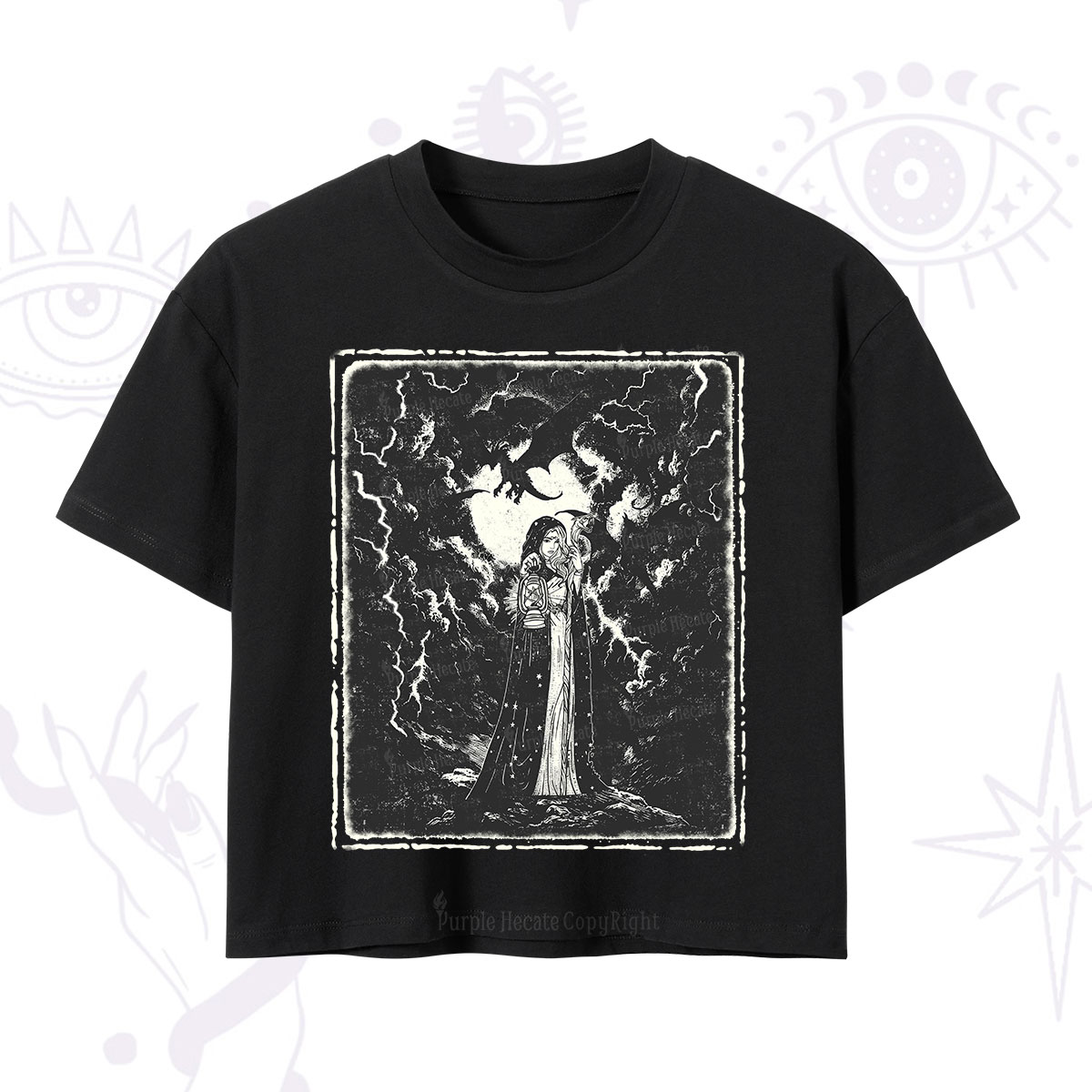 Purplehecate Witches of the Lightning Veil Crop T-Shirt