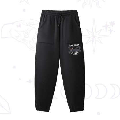 Purplehecate Live Laugh Loaf Fleece Sweatpants