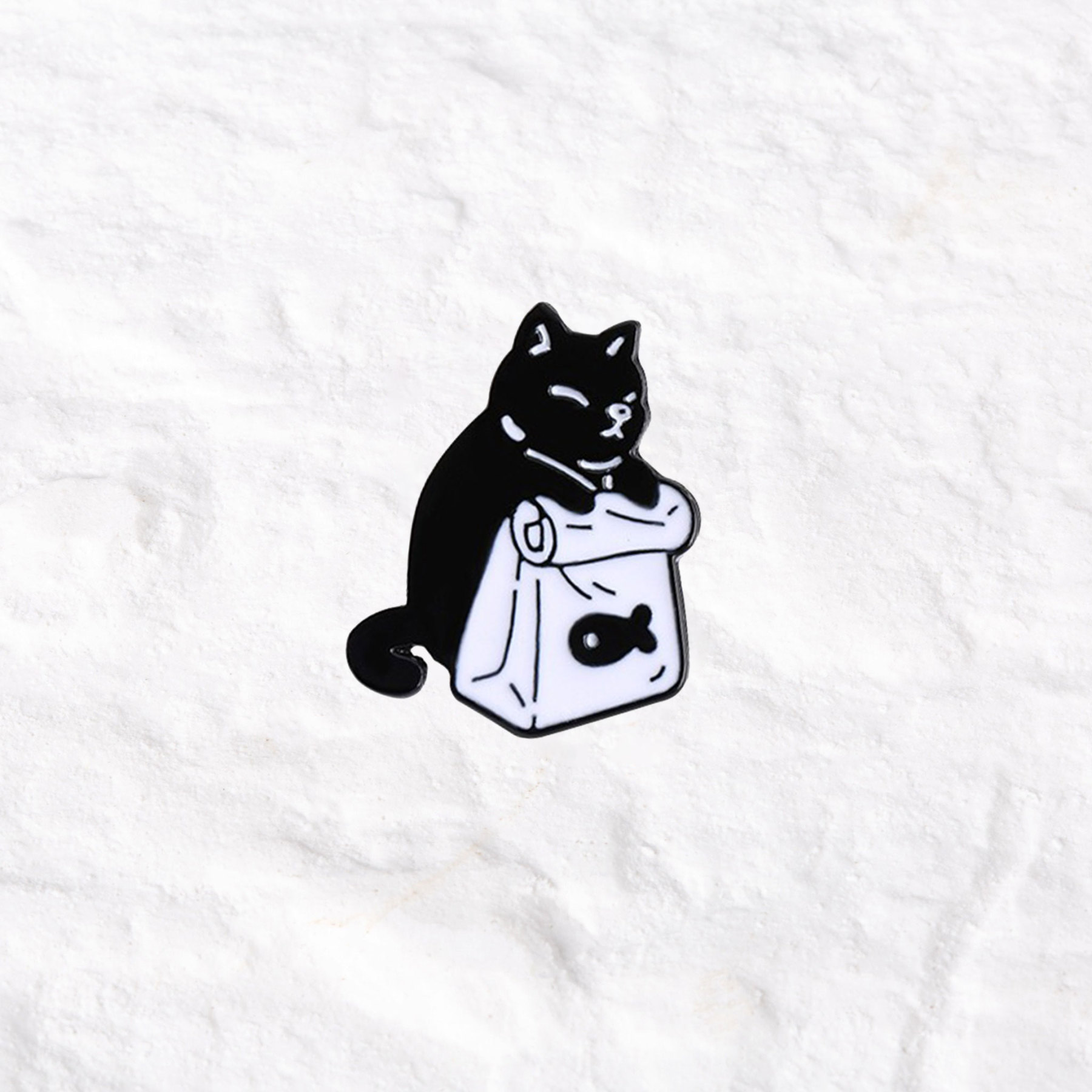 Purplehecate Black Cat With Lunch Pin