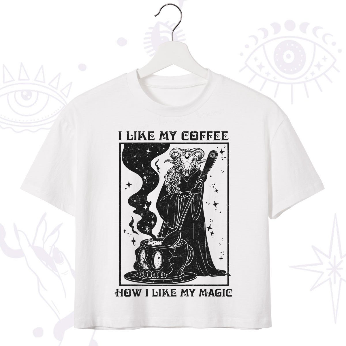Purplehecate I Like My Coffee How I Like My Magic Crop T-Shirt