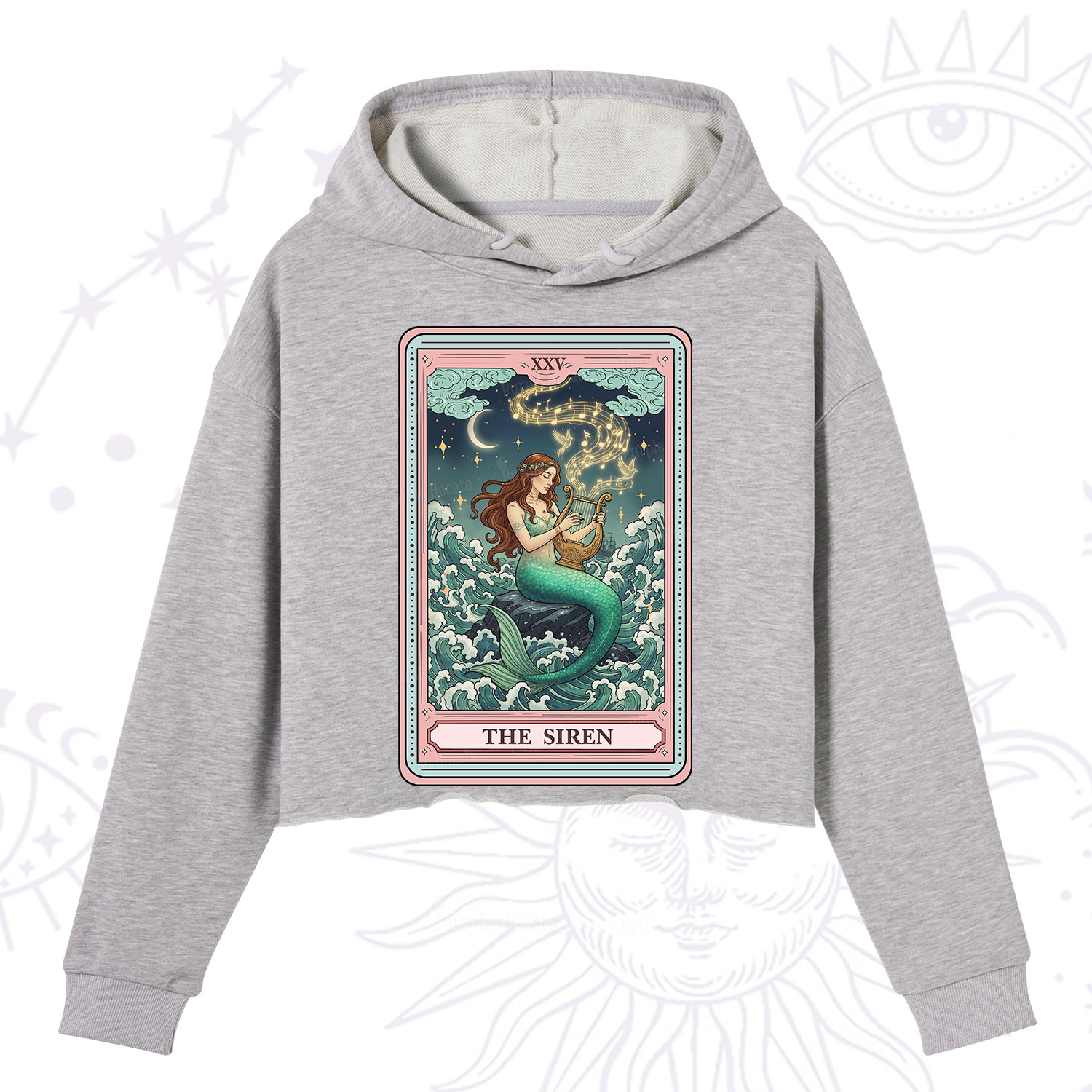 Purplehecate The Siren Tarot Crop Hoodie