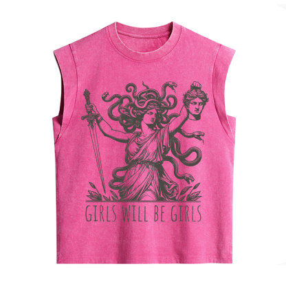 Purplehecate Girls Will Be Girls Medusa Vintage Washed Tank