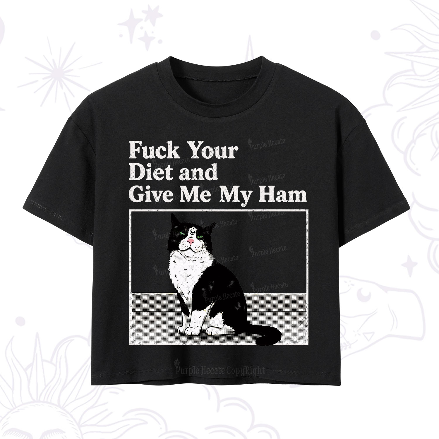 Purplehecate Fuck Your Diet and Give Me My Ham Crop T-Shirt