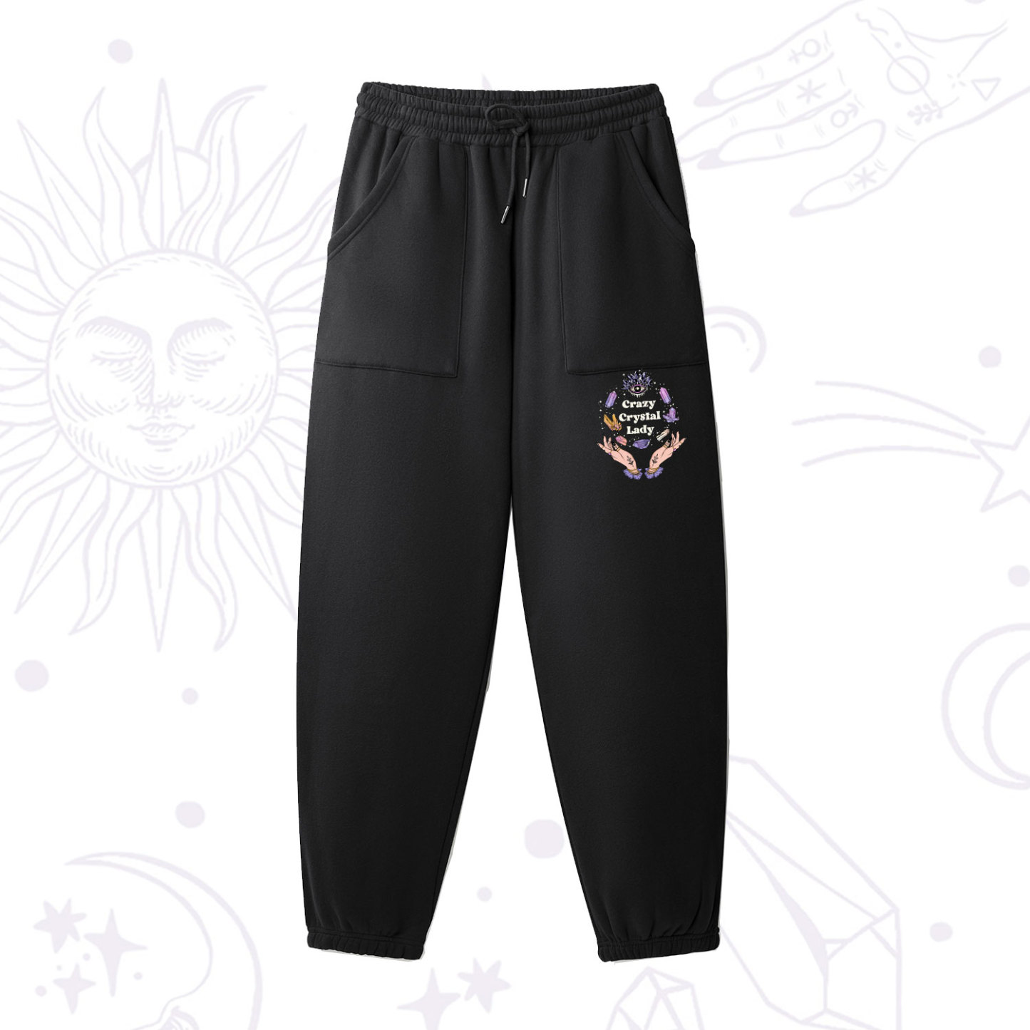 Purplehecate Crazy Crystal Lady Fleece Sweatpants