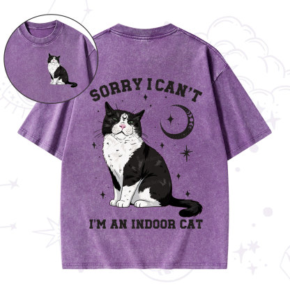 [Copy]Purplehecate First Of All I'm A Delight Cat Washed T-Shirt