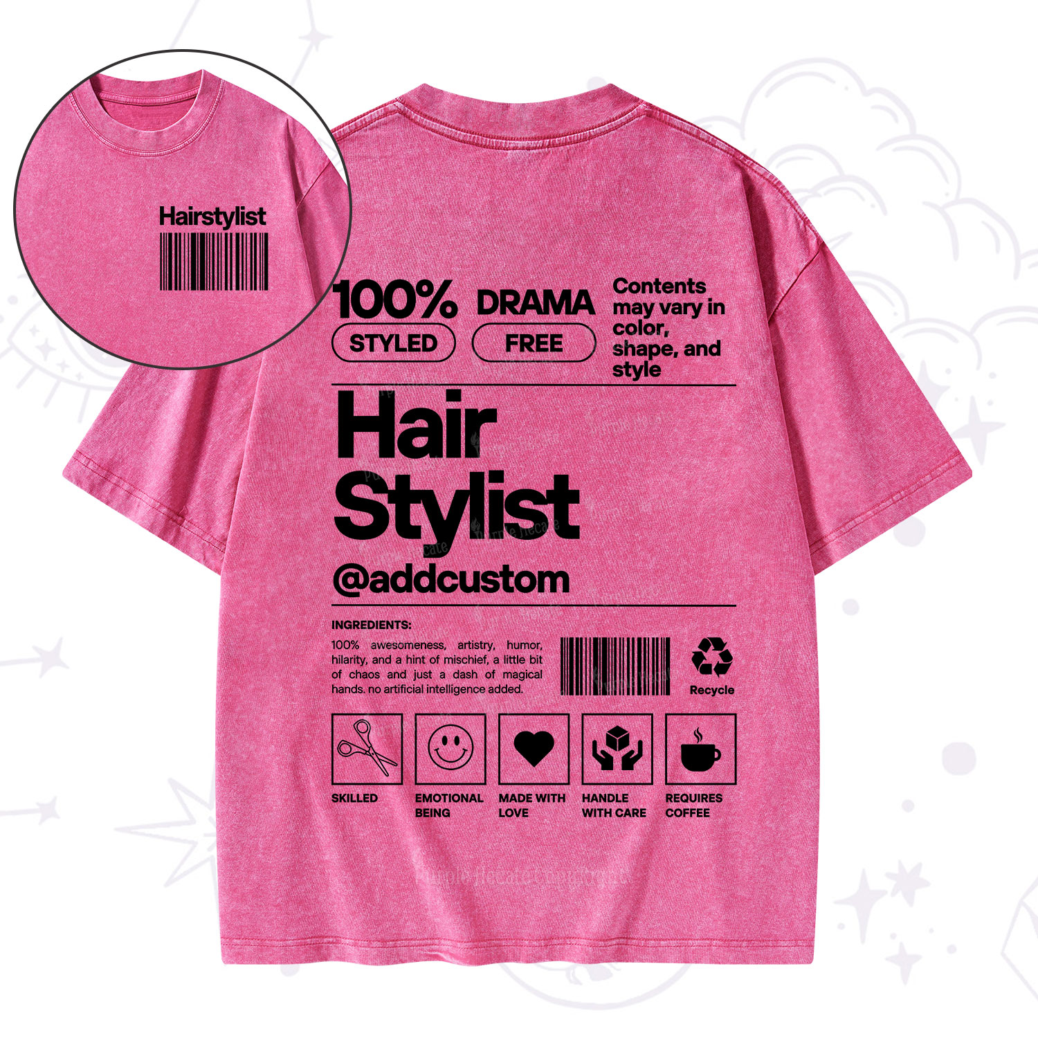 Purplehecate Hairstylist Washed T-Shirt