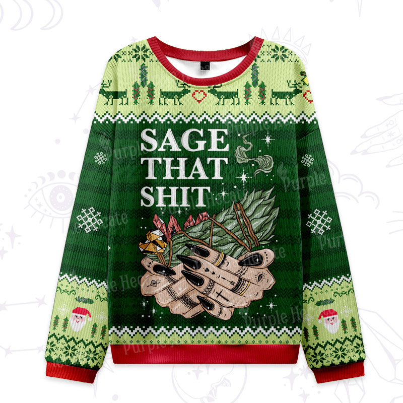 Purplehecate Smudge That Shit Ugly Christmas Sweatshirts
