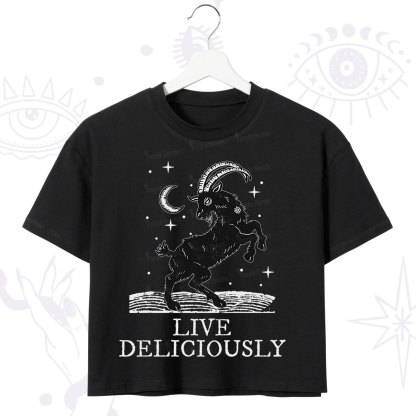 Purplehecate Live Deliciously Crop T-Shirt