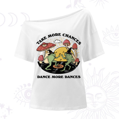Purplehecate Dancing Frogs One Shoulder T-Shirt