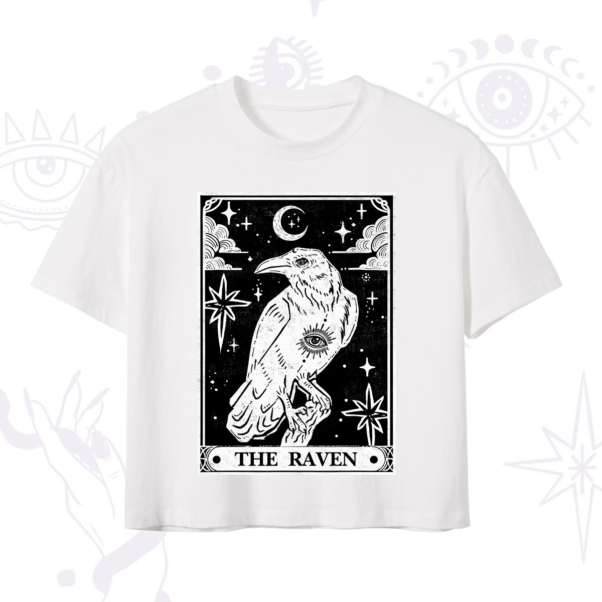 Purplehecate The Raven Tarot Crop T-Shirt