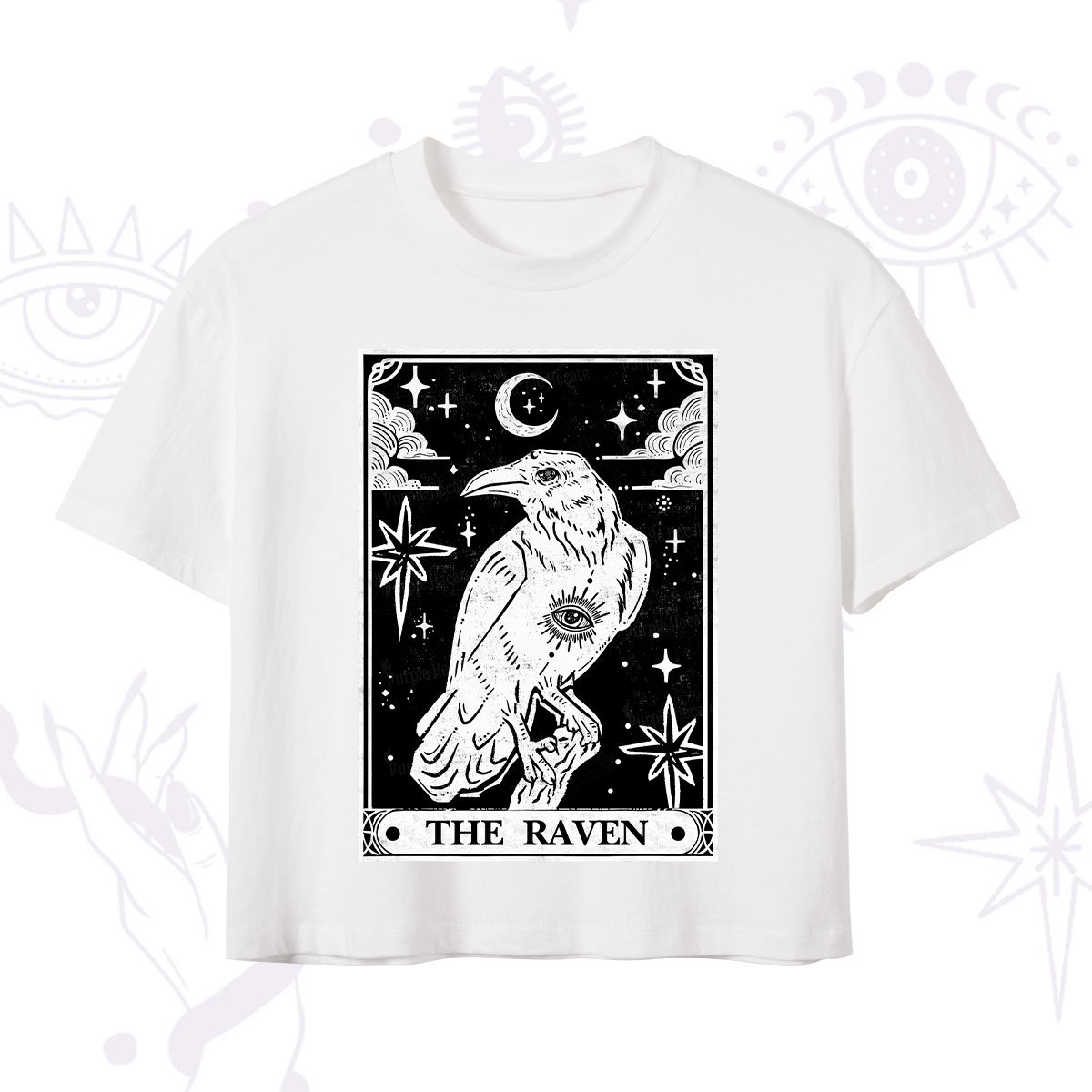 Purplehecate The Raven Tarot Crop T-Shirt