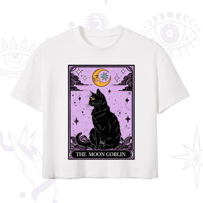 Purplehecate Magical Trash Baby Tarot Cat Crop T-Shirt