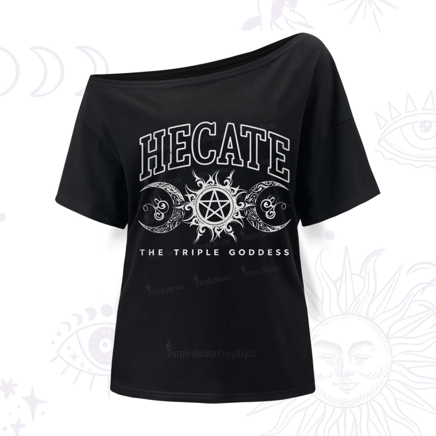 Purplehecate The Triple Goddess Hecate One Shoulder T-Shir
