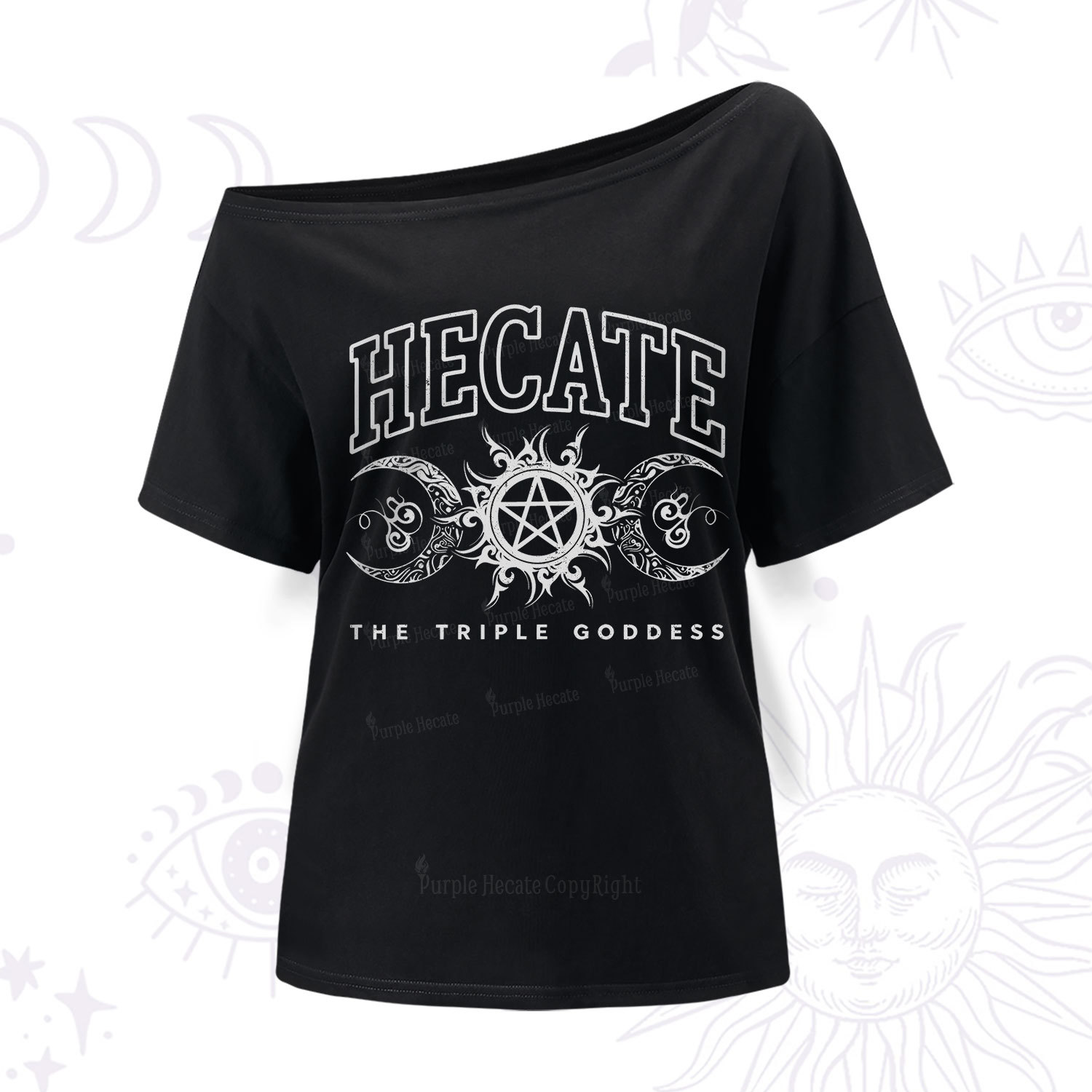 Purplehecate The Triple Goddess Hecate One Shoulder T-Shir