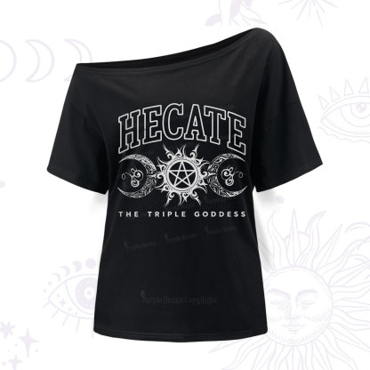 Purplehecate The Triple Goddess Hecate One Shoulder T-Shirt