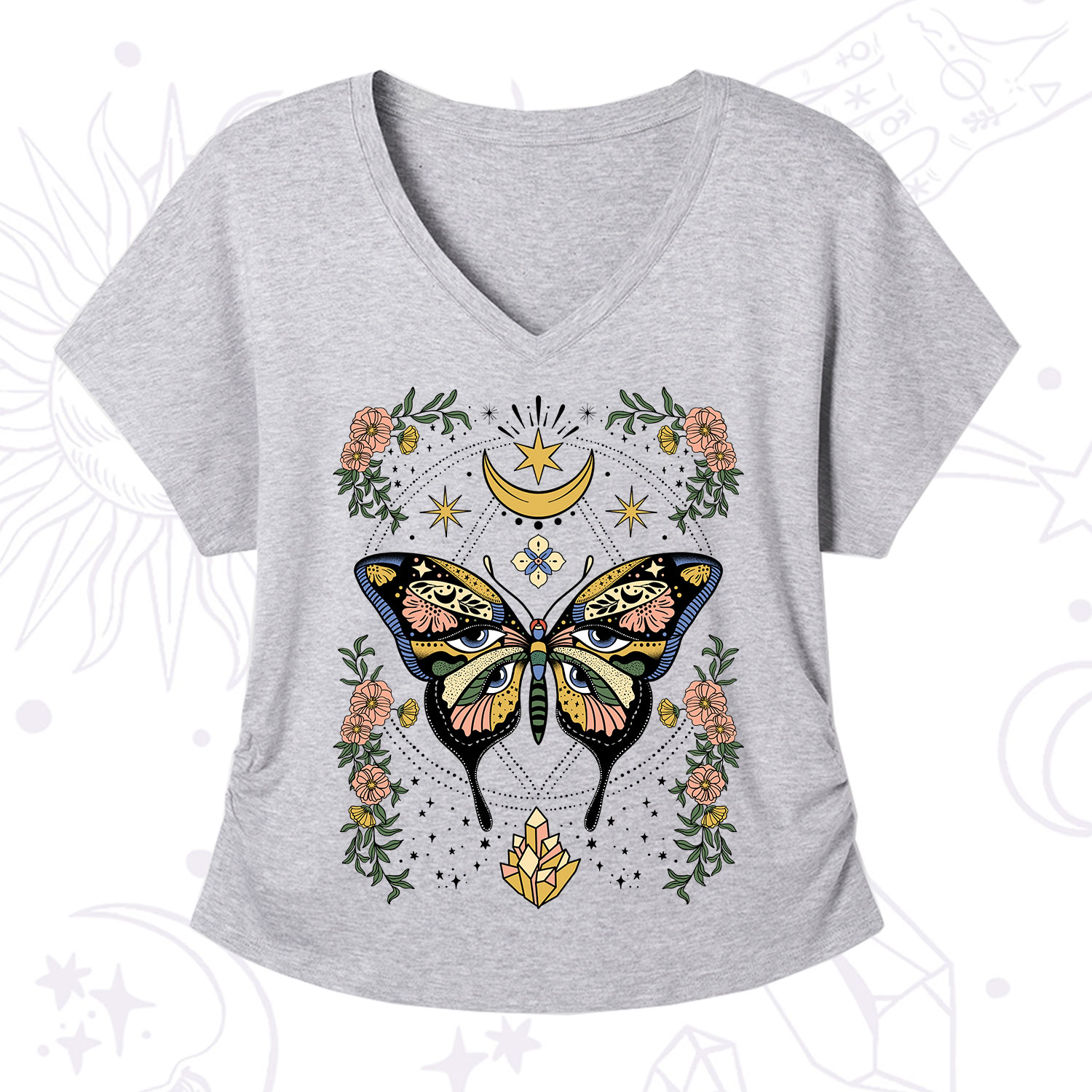 Purplehecate I Am Opening V-Neck T-Shirt