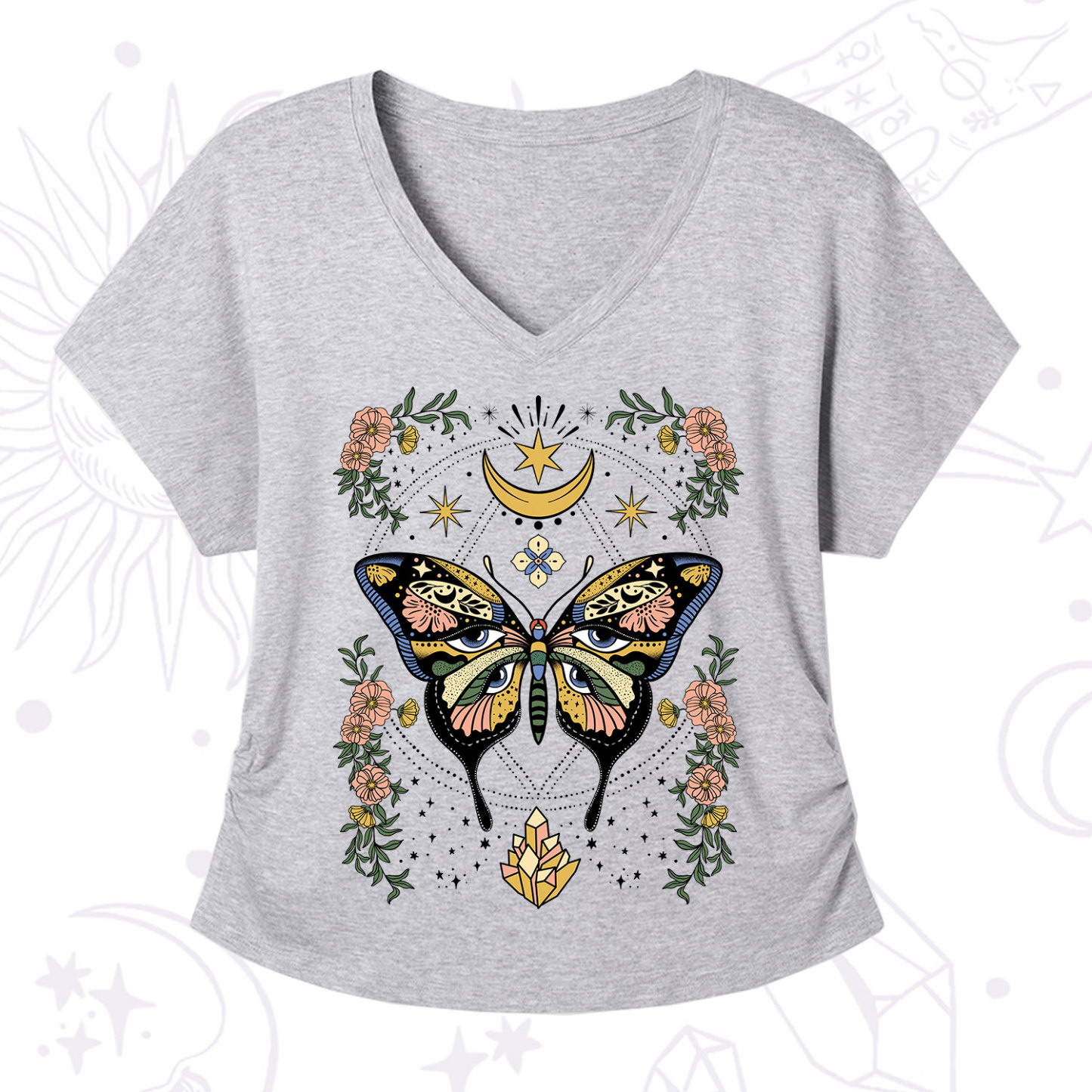 Purplehecate I Am Opening V-Neck T-Shirt