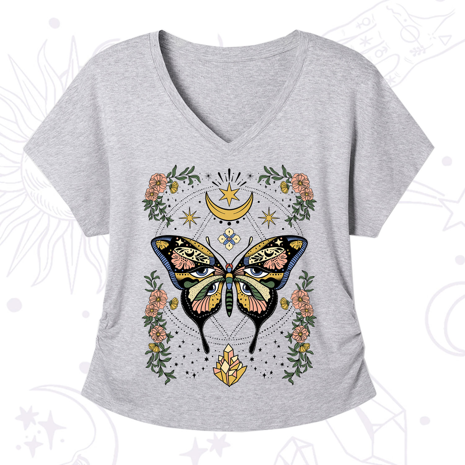 Purplehecate I Am Opening V-Neck T-Shirt