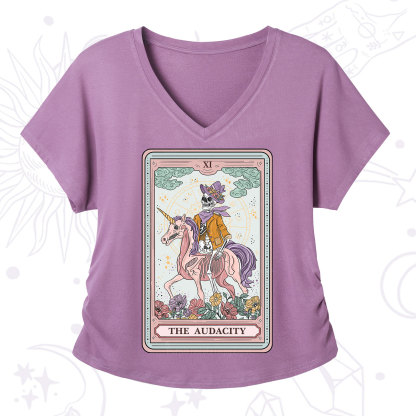 Purplehecate The Audacity Tarot Card V-Neck T-Shirt