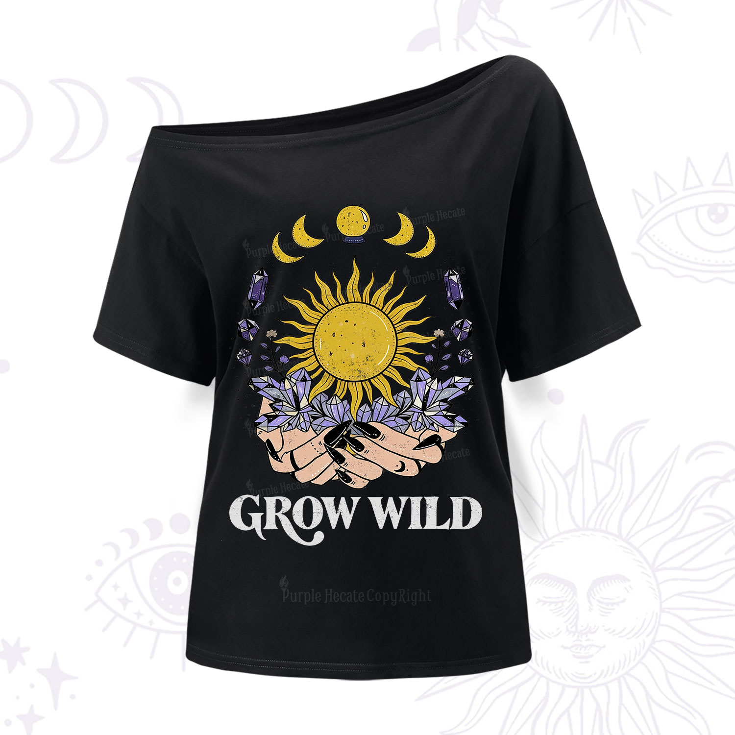 Purplehecate Grow Wild One Shoulder T-Shirt