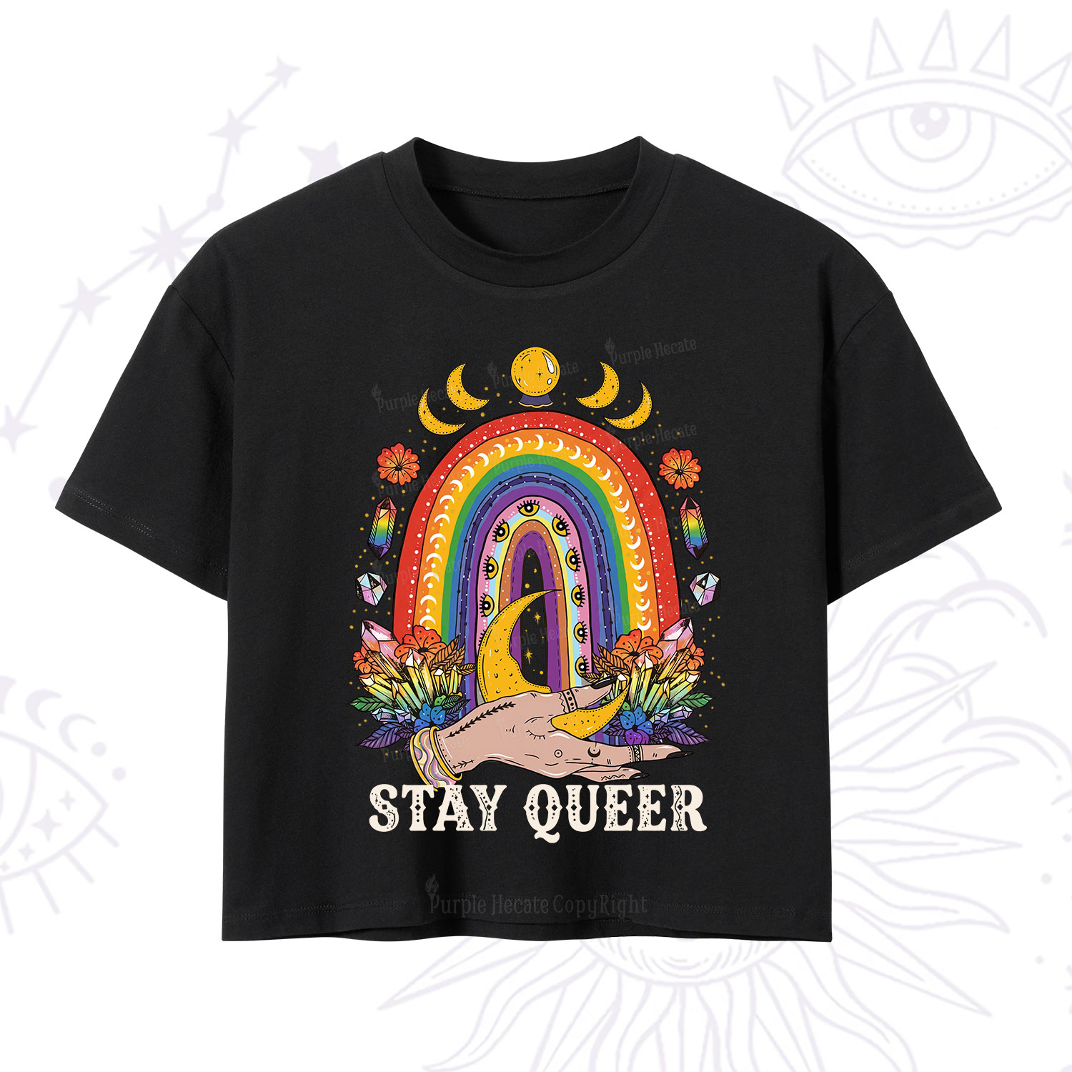 Purplehecate Stay Queer Crop T-Shirt
