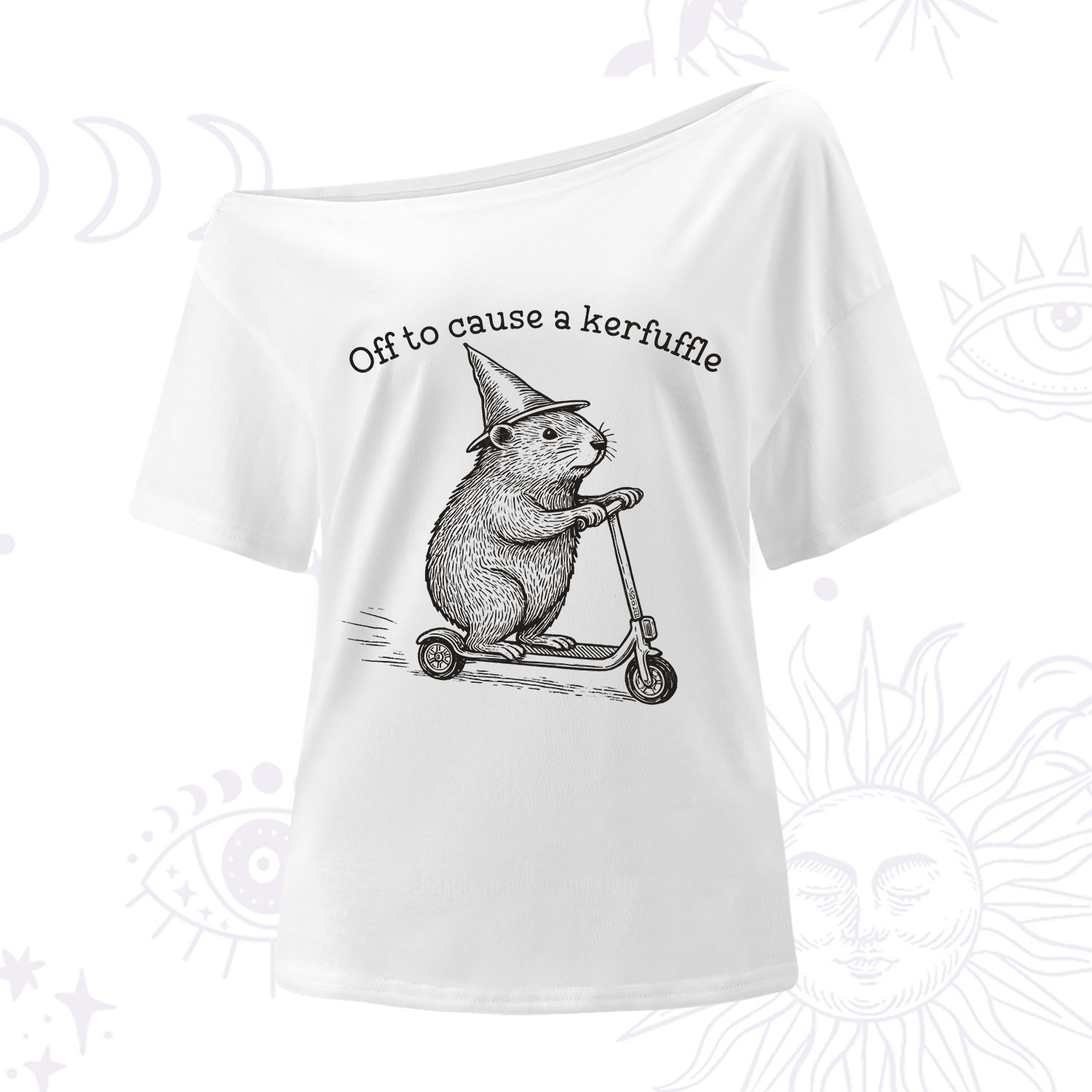 Purplehecate Off to Cause A Kerfuffle One Shoulder T-Shirt