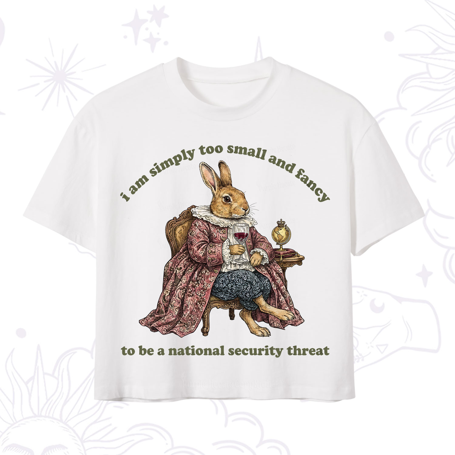 Purplehecate Too Small and Fancy Crop T-Shirt