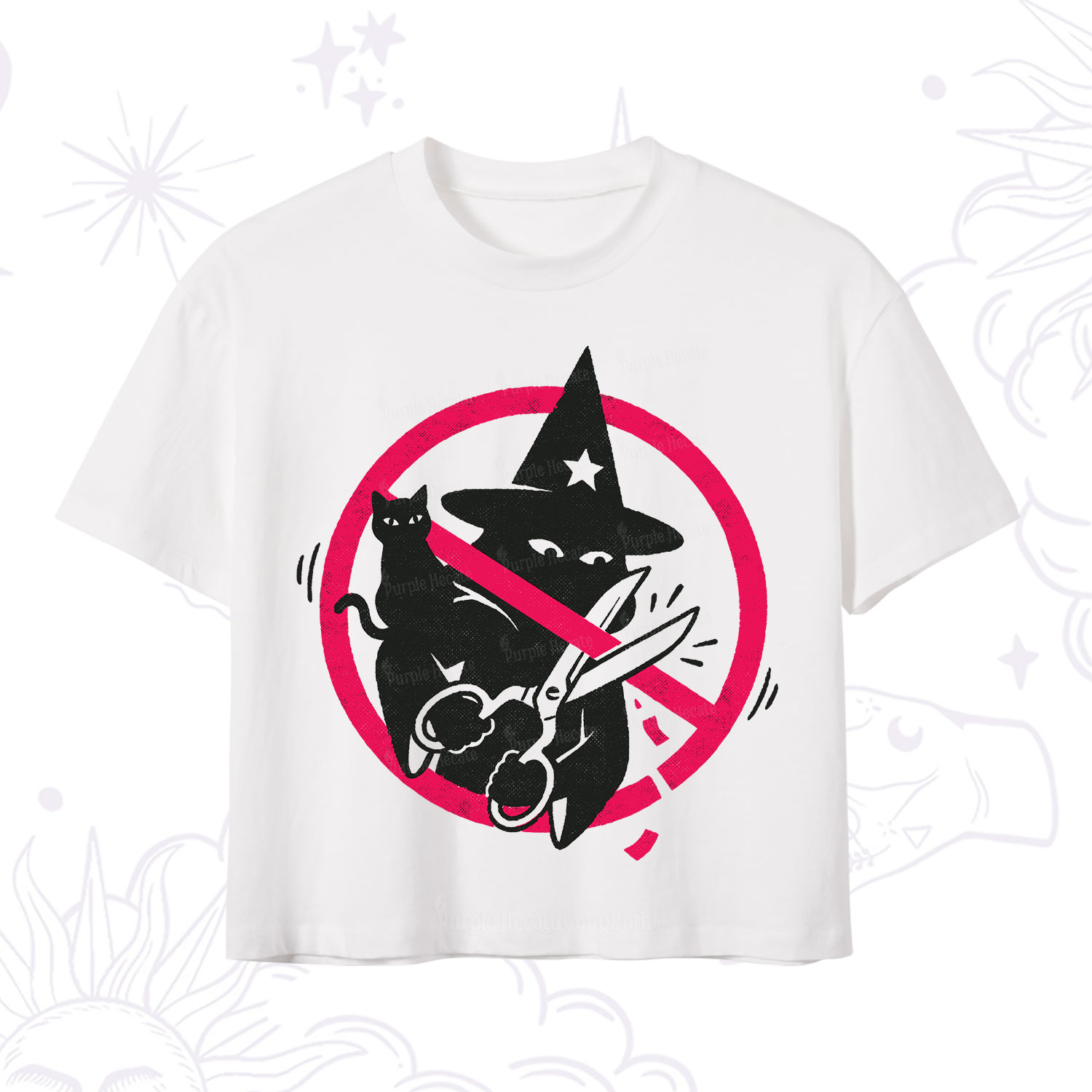 Purplehecate Break the Spell Witch Crop T-Shirt