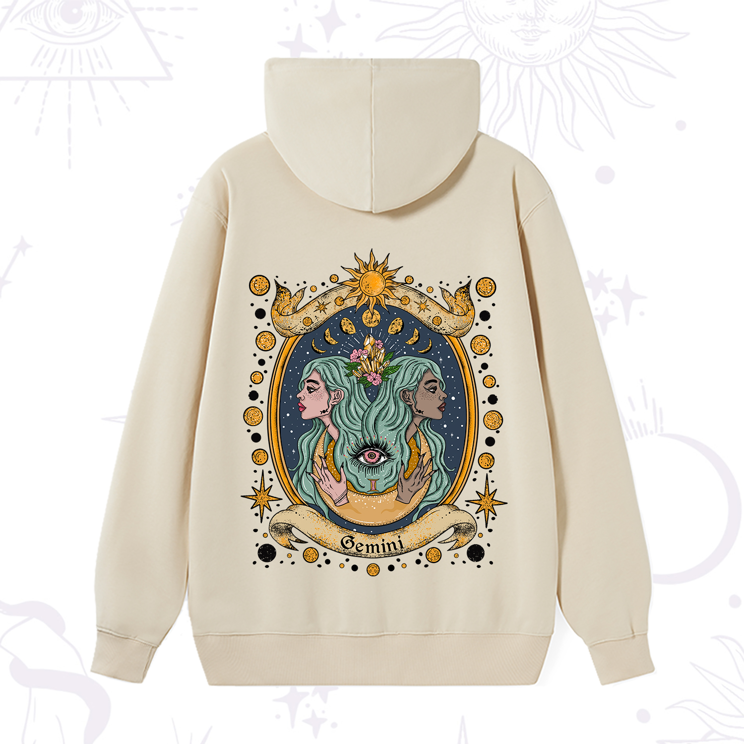 Purplehecate Celestial Gemini Zodiac Hoodie