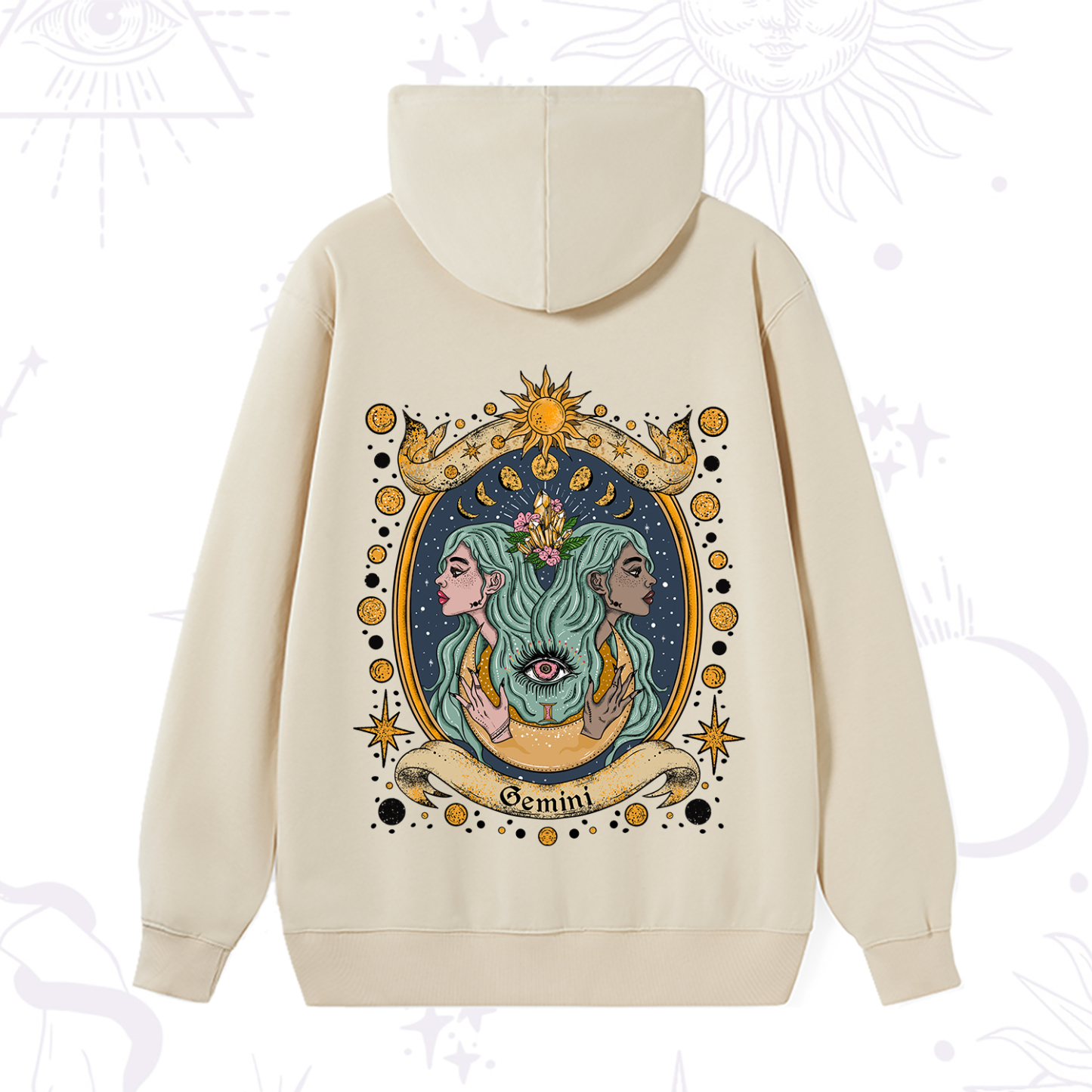 Purplehecate Celestial Gemini Zodiac Hoodie
