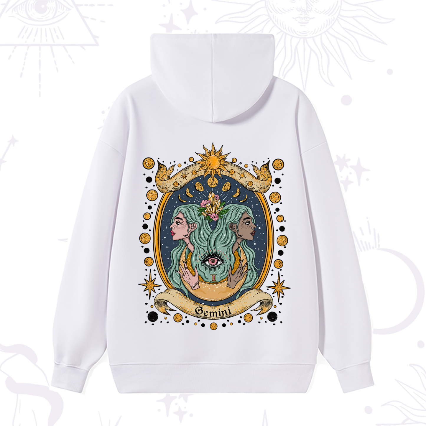 Purplehecate Celestial Gemini Zodiac Hoodie