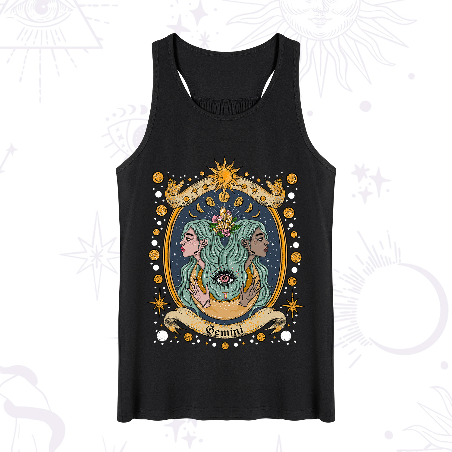 Purplehecate Celestial Gemini Zodiac Tank